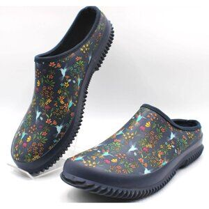 Western Chief Womens Hummingbird Clog Navy Size 8 Rubber Waterproof Garden Shoes